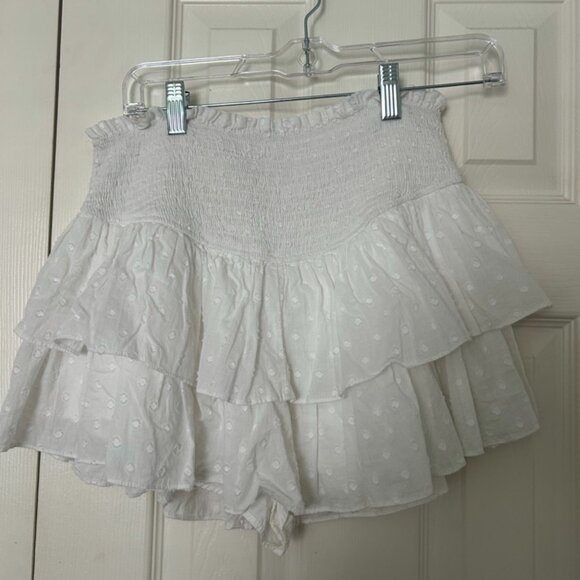Mustard Seed White Flowy Mini Skirt - Picture 1 of 4